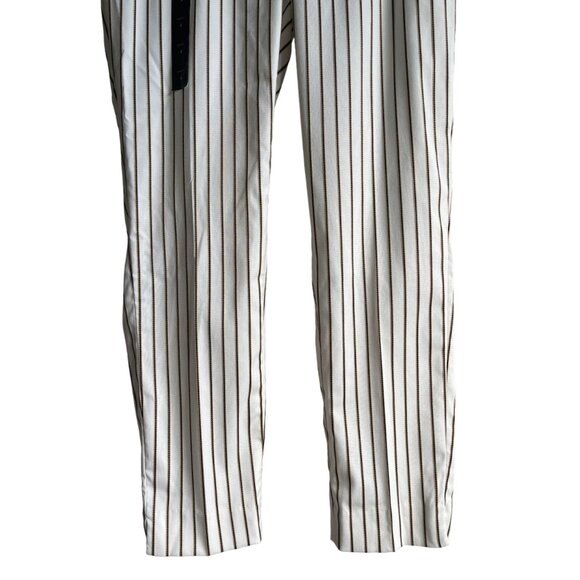 New! Banana Republic Factory Hayden White Tan Black Striped Pants Size 4 Rayon B - Picture 4 of 10